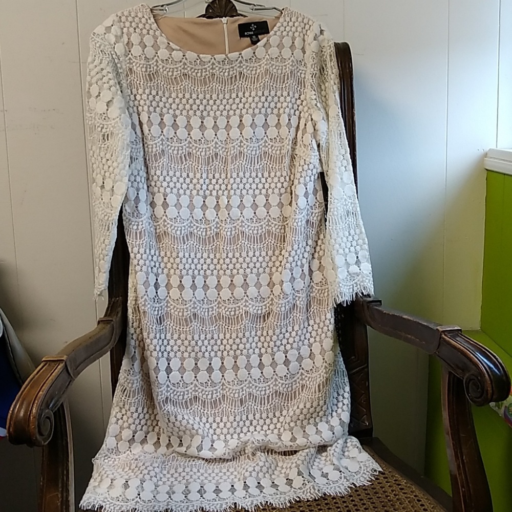 Ronni Nicole | Dresses | Ronni Nicole Ivory On Nude Lace Dress Nwt Size |  Poshmark